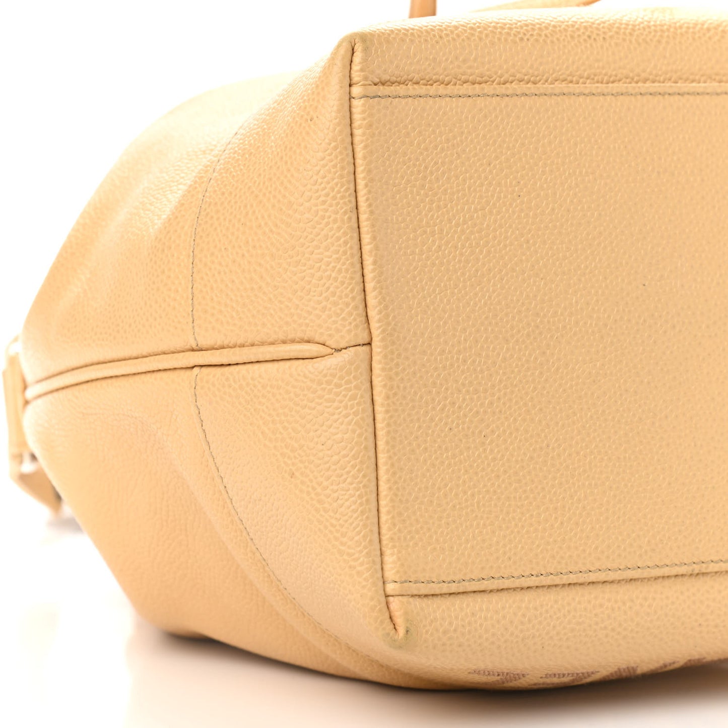 Caviar CC Drawstring Shoulder Bag Beige