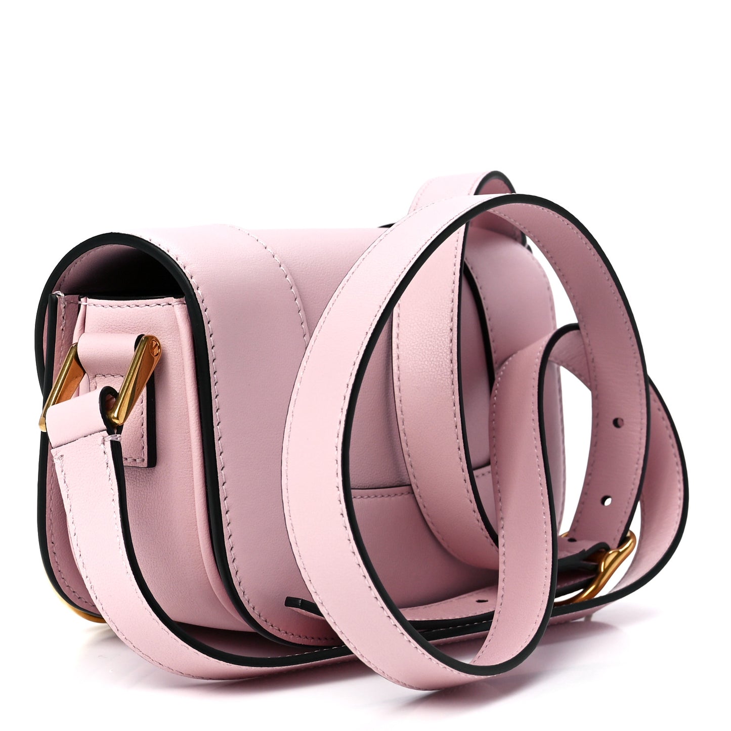 Calfskin Small Supervee Crossbody Bag Rose Quartz