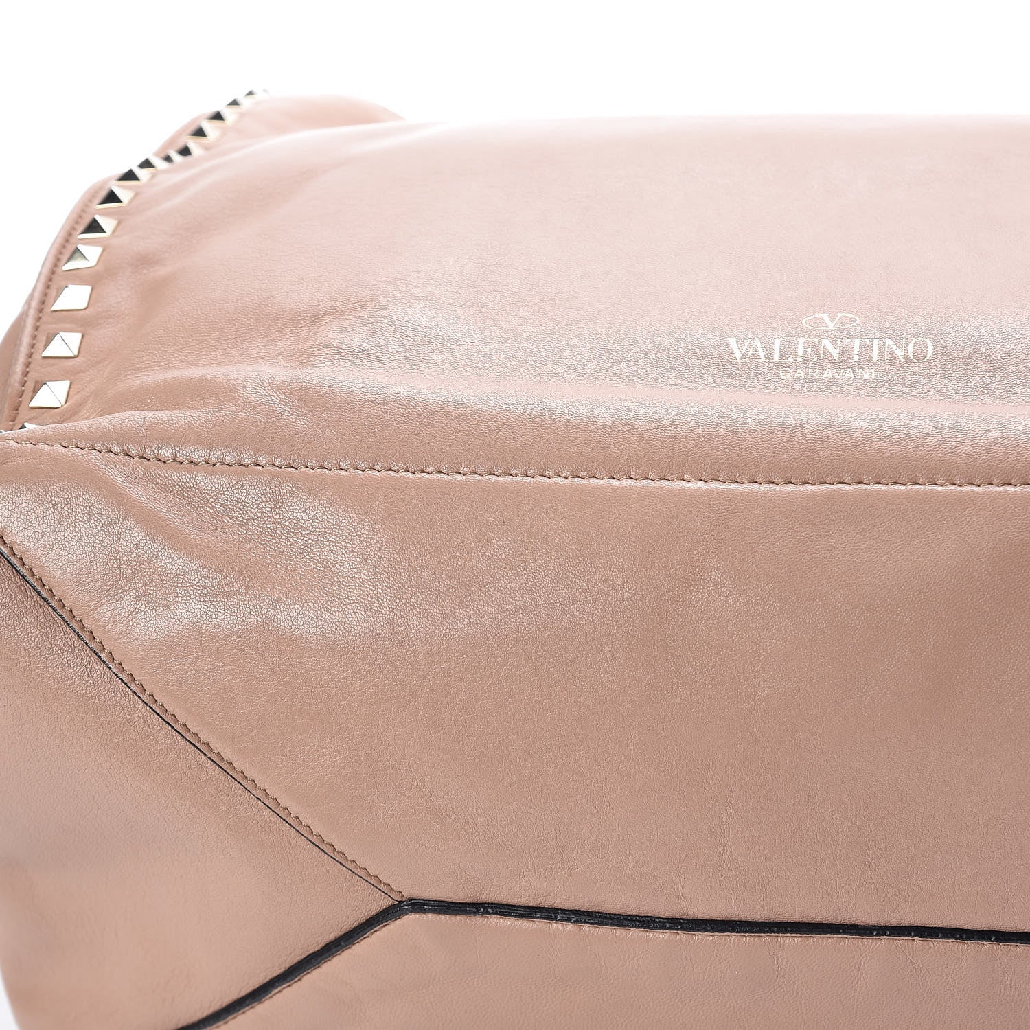 Valentino Garavani Nappa Medium Rockstud Soft Tote Soft Noisette 14 of 18