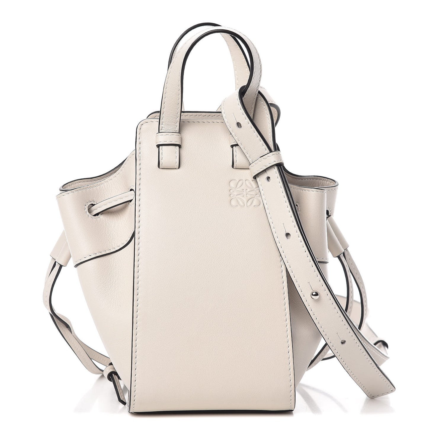 Calfskin Mini Hammock Shoulder Bag Soft White