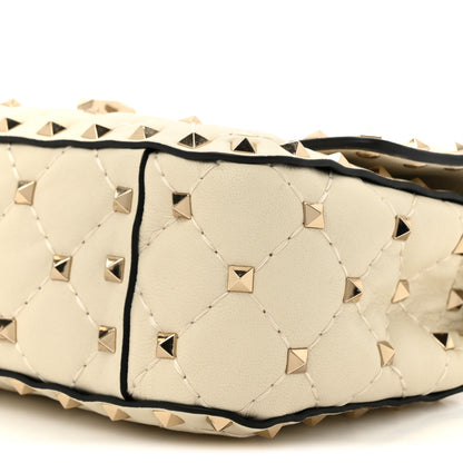Valentino Garavani Nappa Small Rockstud Spike Shoulder Bag Light Ivory 8 of 11