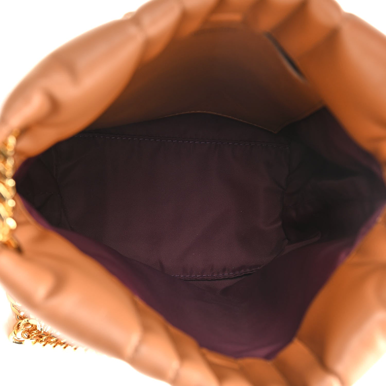 Burberry Lambskin Quilted Small Lola Bucket Bag Maple Brown 4 of 8