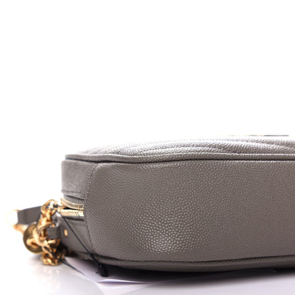 Saint Laurent Grain De Poudre Matelasse Monogram Mini Lou Camera Bag Fog 8 of 11