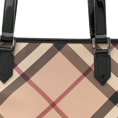 Burberry Supernova Check Small Nickie Tote Black 8 of 11