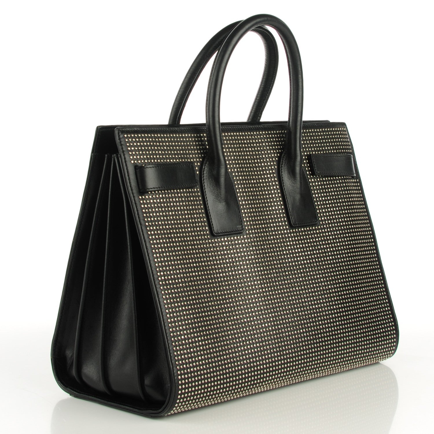 Saint Laurent Calfskin Studded Small Sac De Jour Black 3 of 9