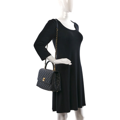 Chanel Caviar Quilted Small Coco Chain Handle Flap Black 2 of 12