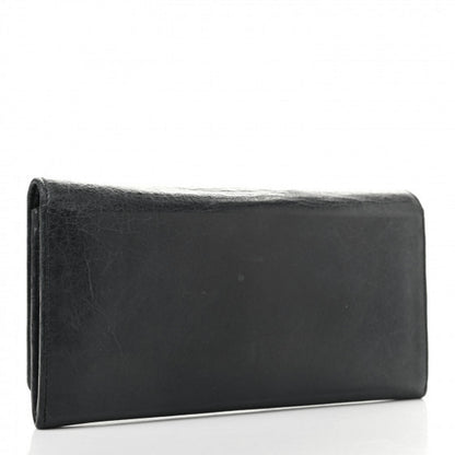 Balenciaga Agneau Classic Hardware Money Wallet Black 3 of 11