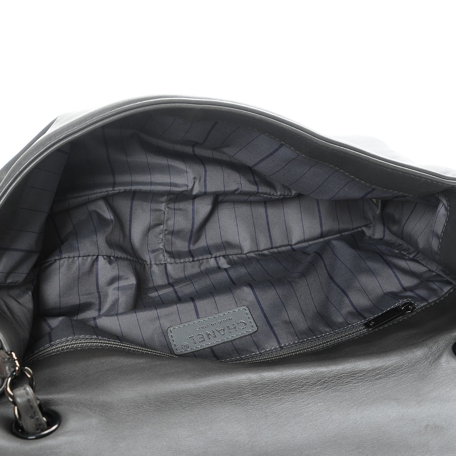 Chanel Lambskin Studded CC East West Flap Grey 5 of 8