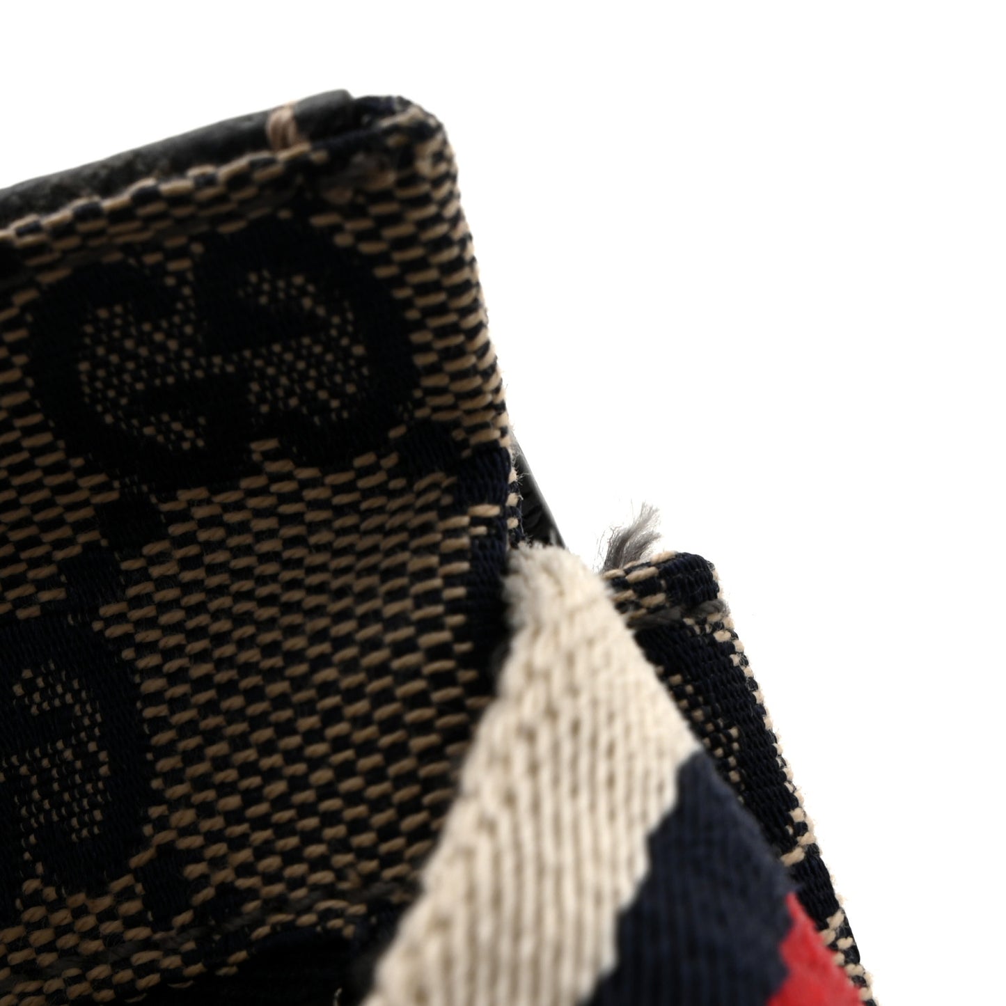 GG Monogram Web Double Pocket Belt Bag Navy