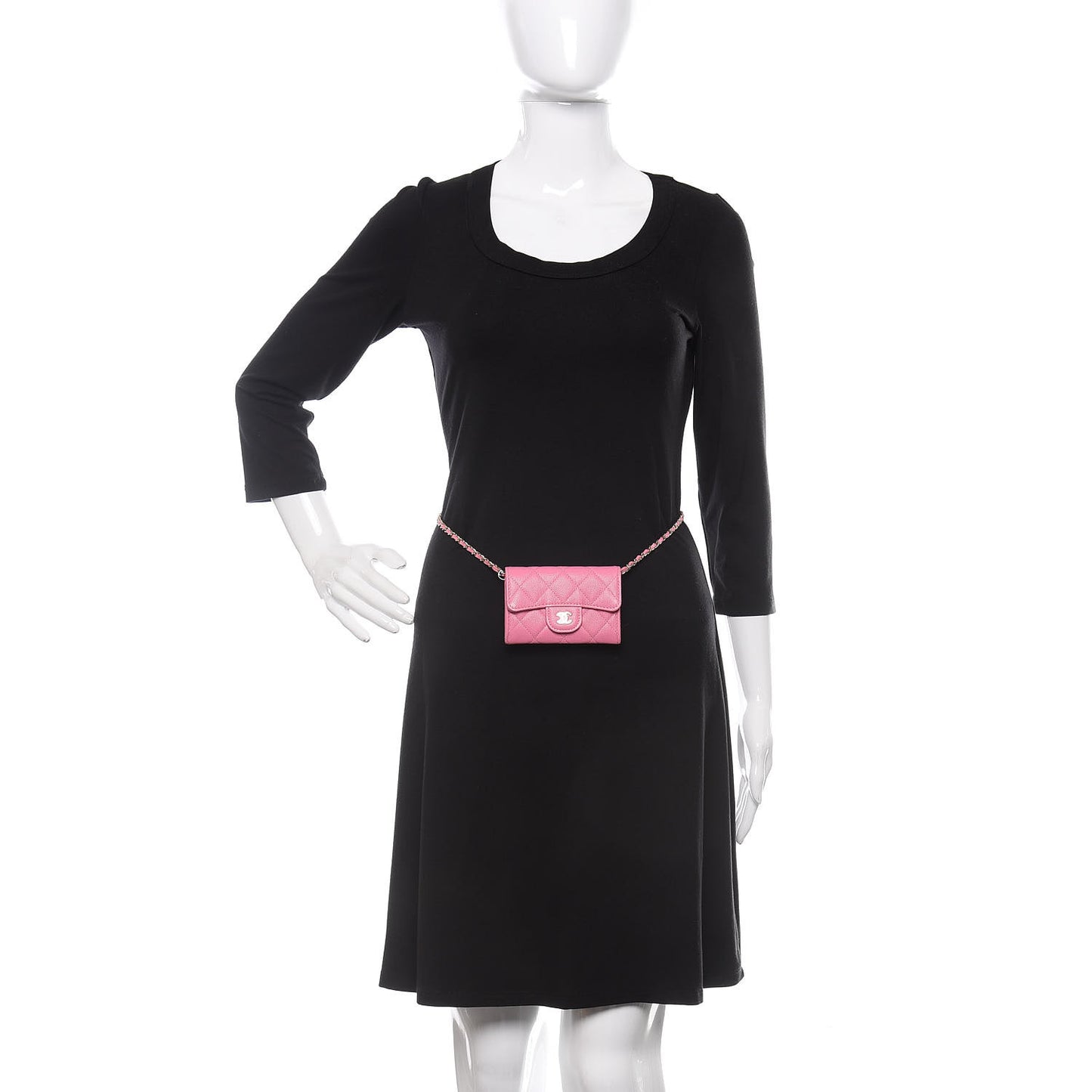 Caviar Quilted Belt Bag Pink