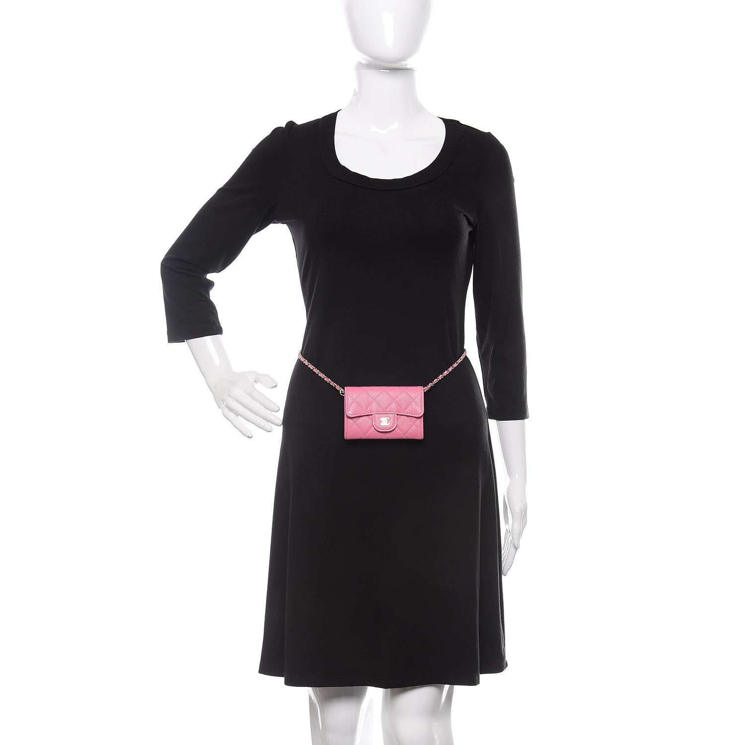 Chanel Caviar Quilted Belt Bag Pink 2 of 11