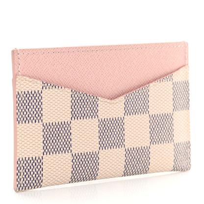 Louis Vuitton Damier Azur Daily Card Holder Rose Ballerine 3 of 9