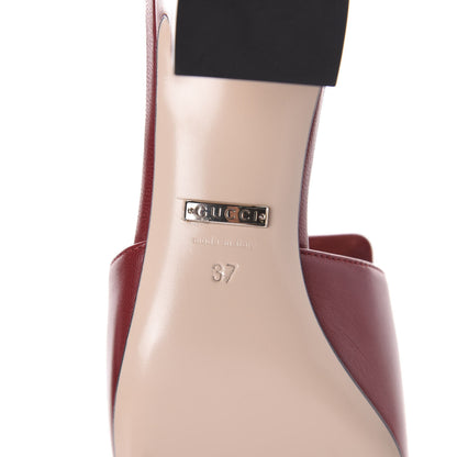 Gucci Malaga Kid Crystal Square G Madelyn Mules 37 Romantic Cerise 6 of 7