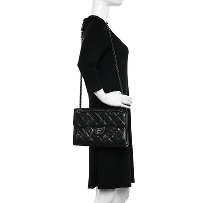 Chanel Crumpled Grained Calfskin Medium CC Crave Flap Black 2 of 11