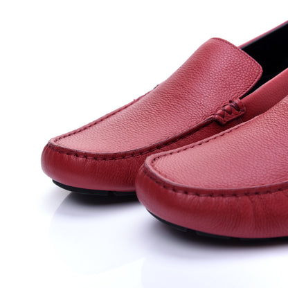 Gucci Calfskin Web Mens Driver Loafers 9 Red 6 of 13