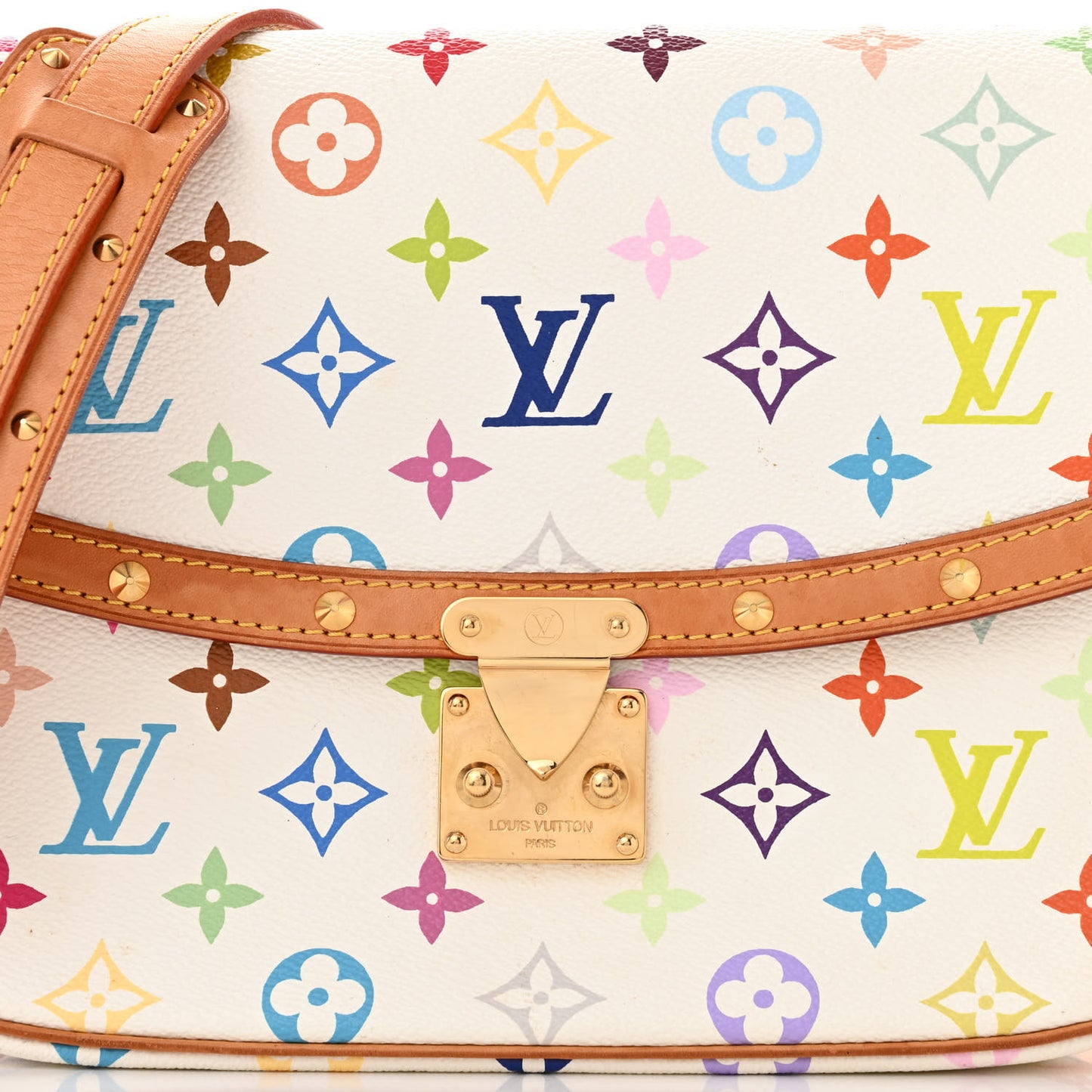 LOUIS VUITTON Monogram Multicolor Sologne White