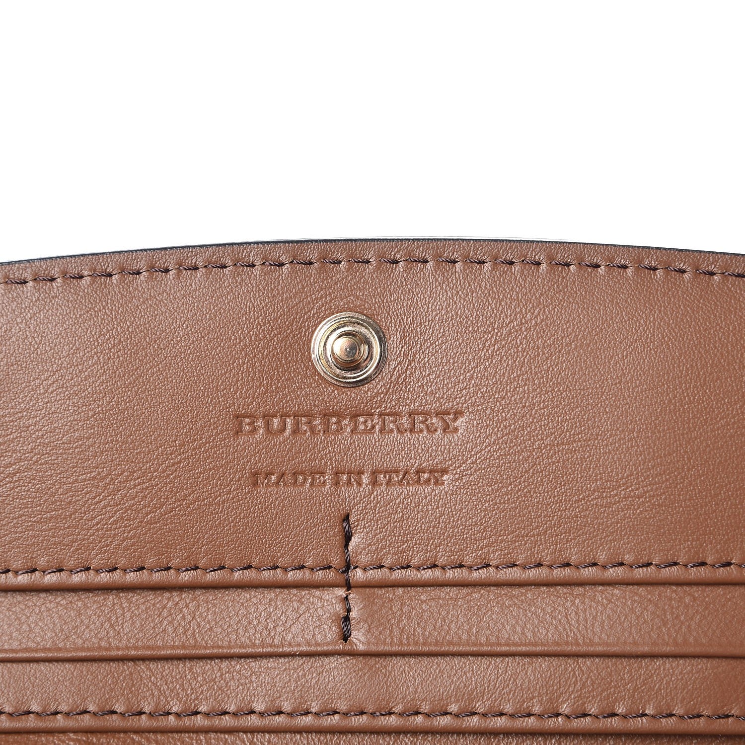 Burberry Grainy Calfskin House Check Continental Wallet Tan 6 of 7