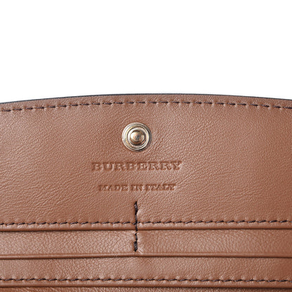 Burberry Grainy Calfskin House Check Continental Wallet Tan 6 of 7