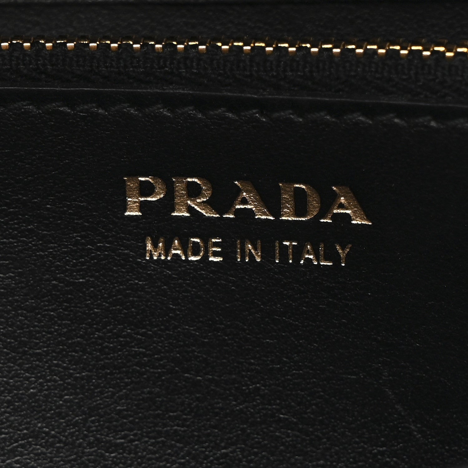 Prada Vitello Move Metal Oro Chain Wallet Black 7 of 10