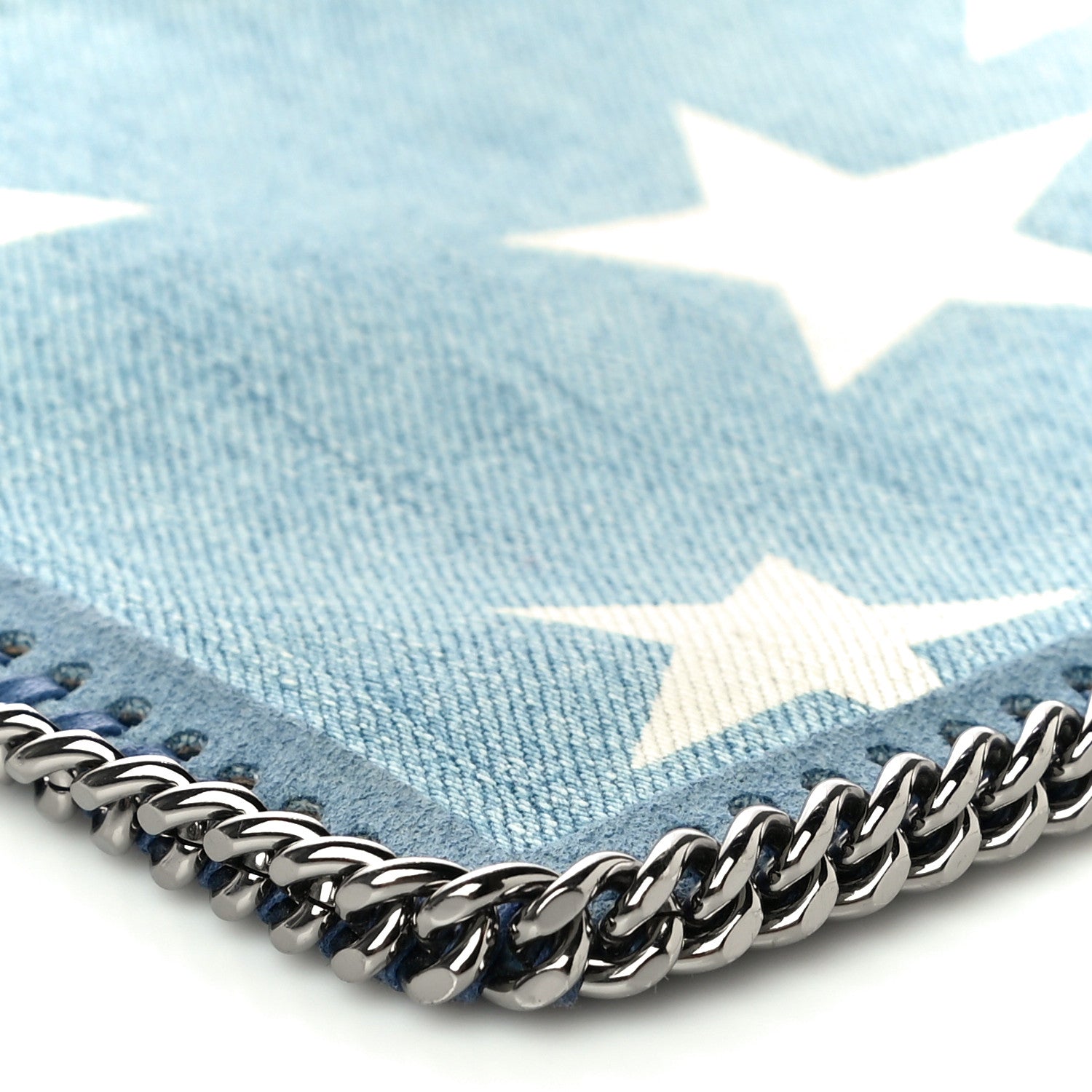 Stella McCartney Denim Star Falabella Clutch Blue 7 of 9