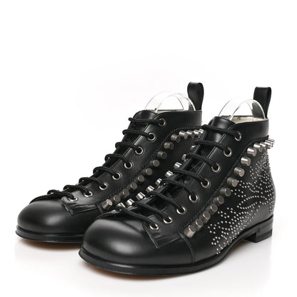 Gucci GG Calfskin Womens Brogue Jakarta Ankle Boots 38 Black 3 of 11