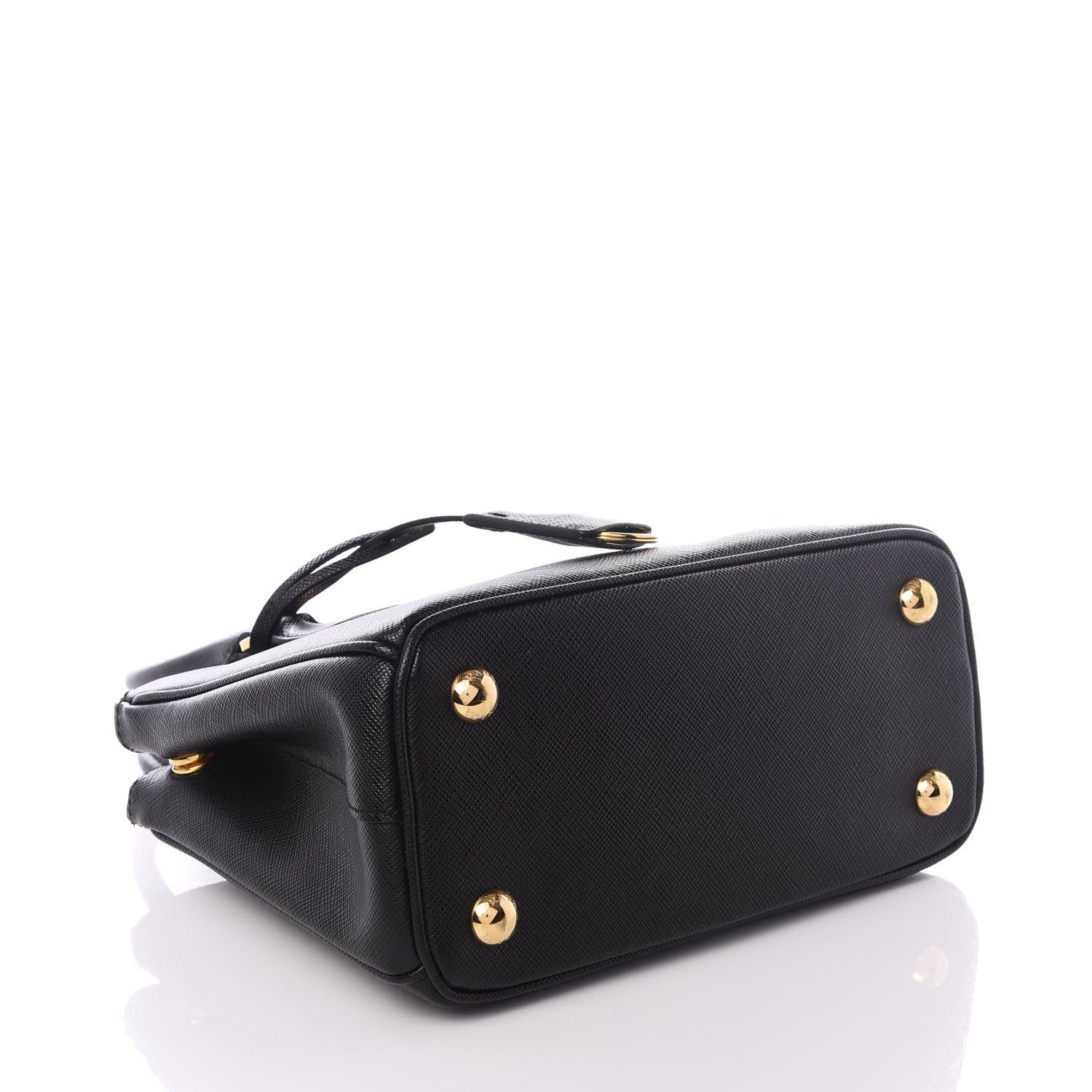 Prada Saffiano Lux Mini Galleria Double Zip Tote Black 3 of 8