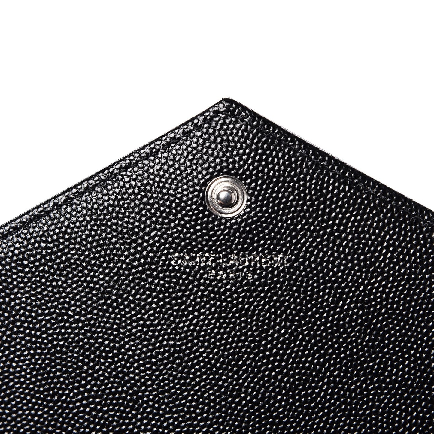 Grain De Poudre Matelasse Chevron Monogram Chain Wallet Black