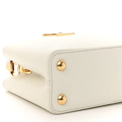 Louis Vuitton Taurillon Lambskin Calfskin Capucines BB Snow White 8 of 9