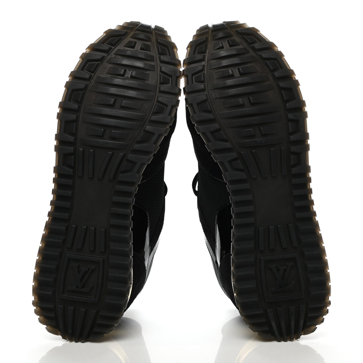 Suede Monogram Run Away Sneakers 38 Black