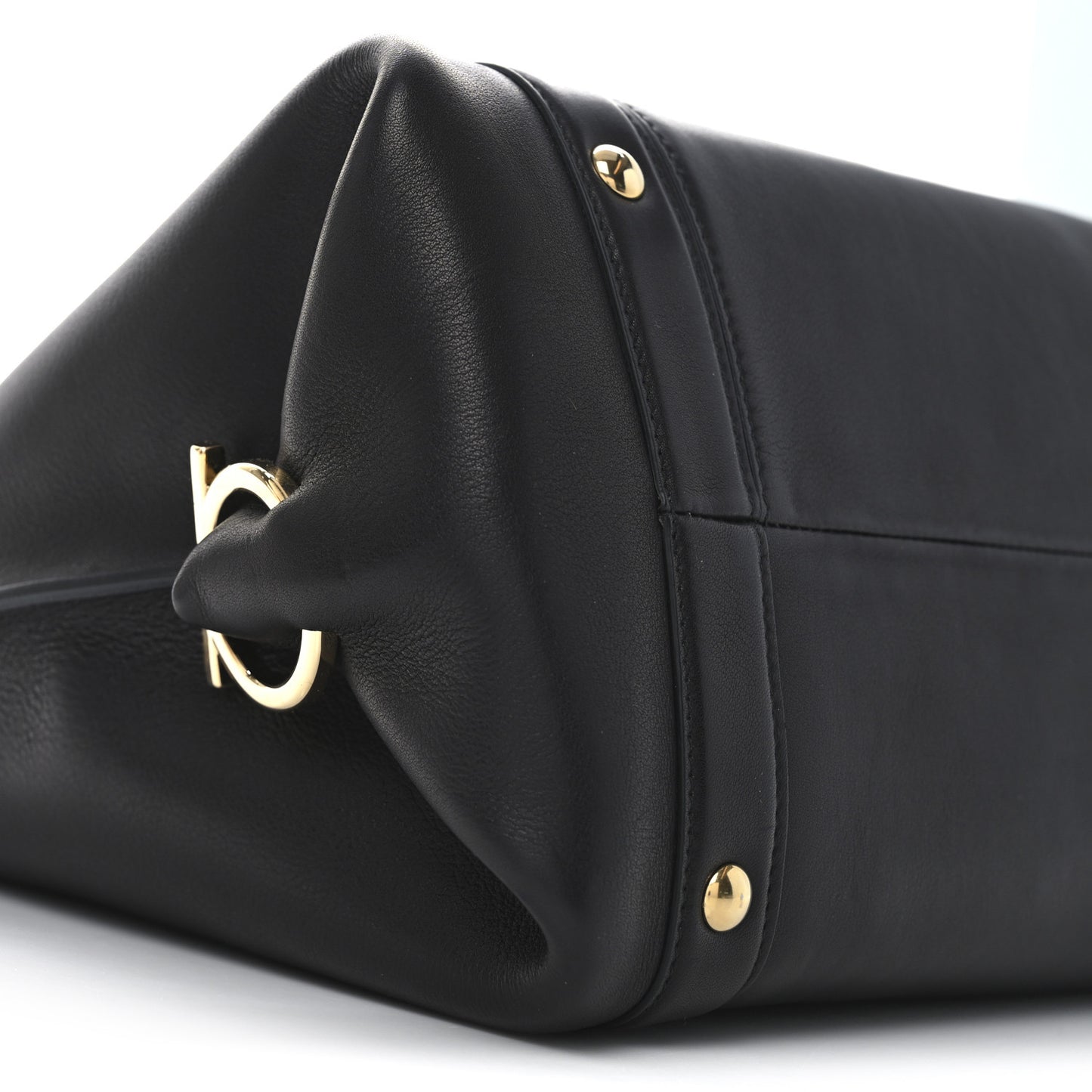 Calfskin Suzanna Gancini Satchel  Black