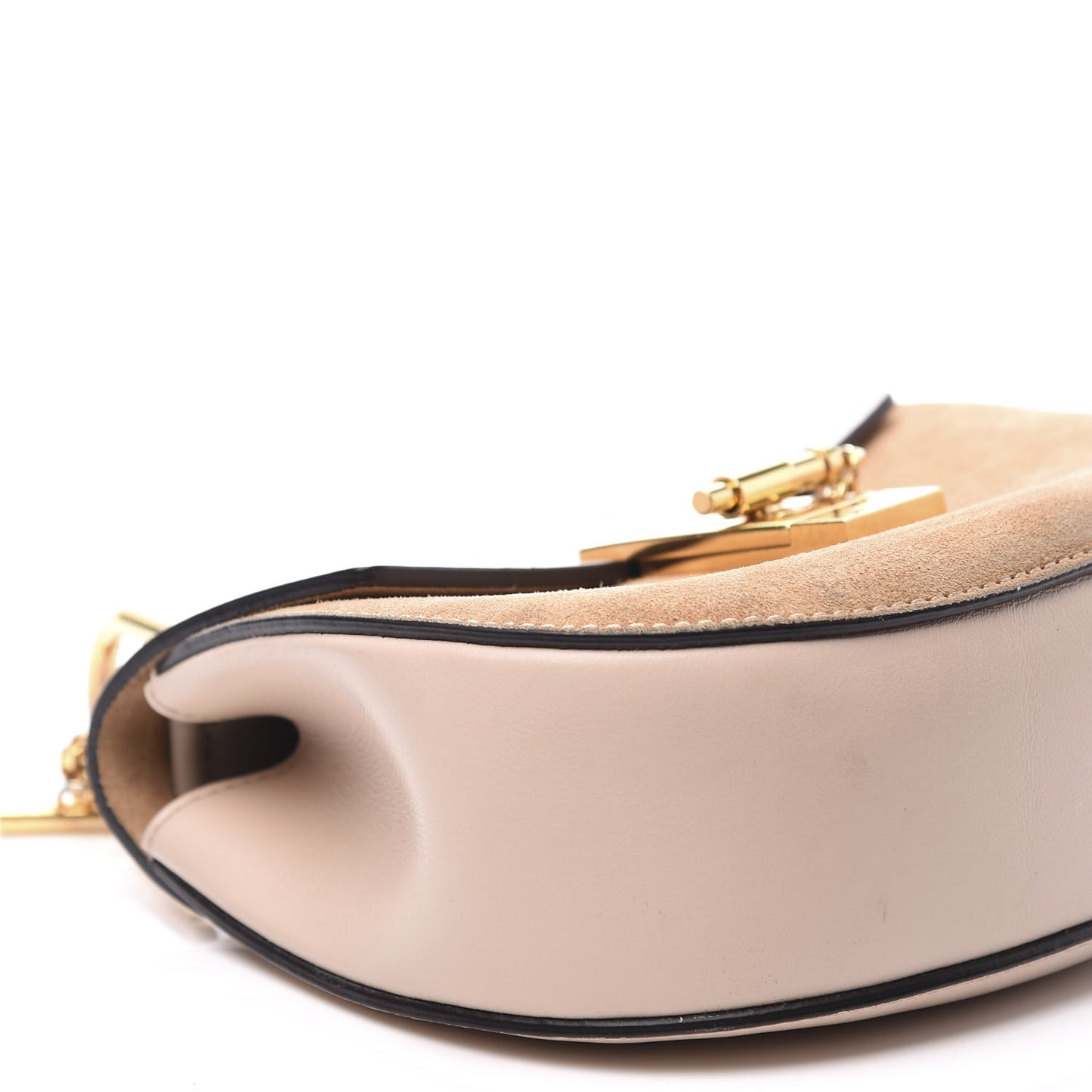 Suede Smooth Calfskin Mini Drew Shoulder Bag Cement Pink