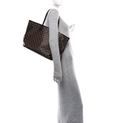 Louis Vuitton Damier Ebene Neo Neverfull MM Rose Ballerine 3 of 13