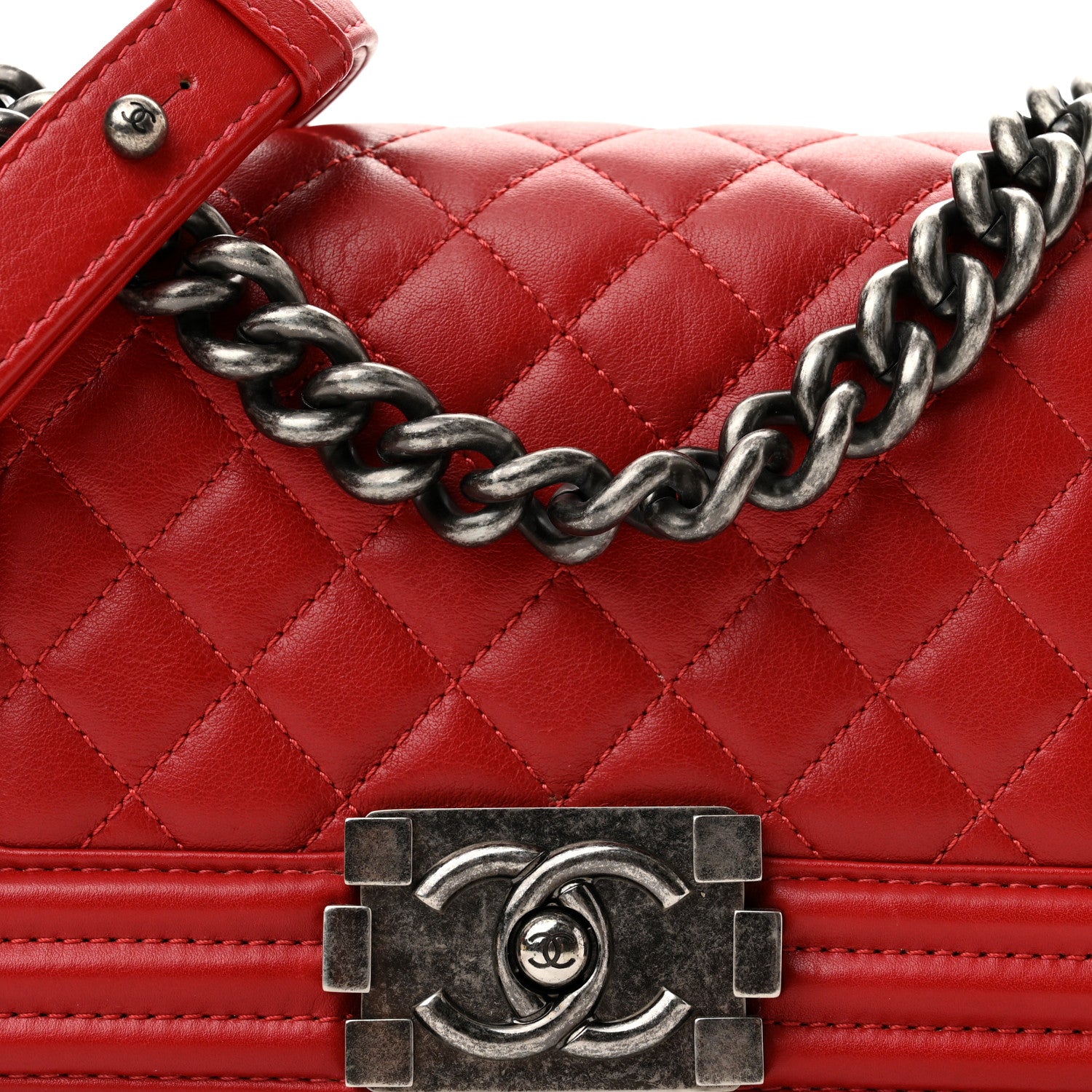 Chanel Calfskin Quilted Small Boy Flap Red 8 of 10