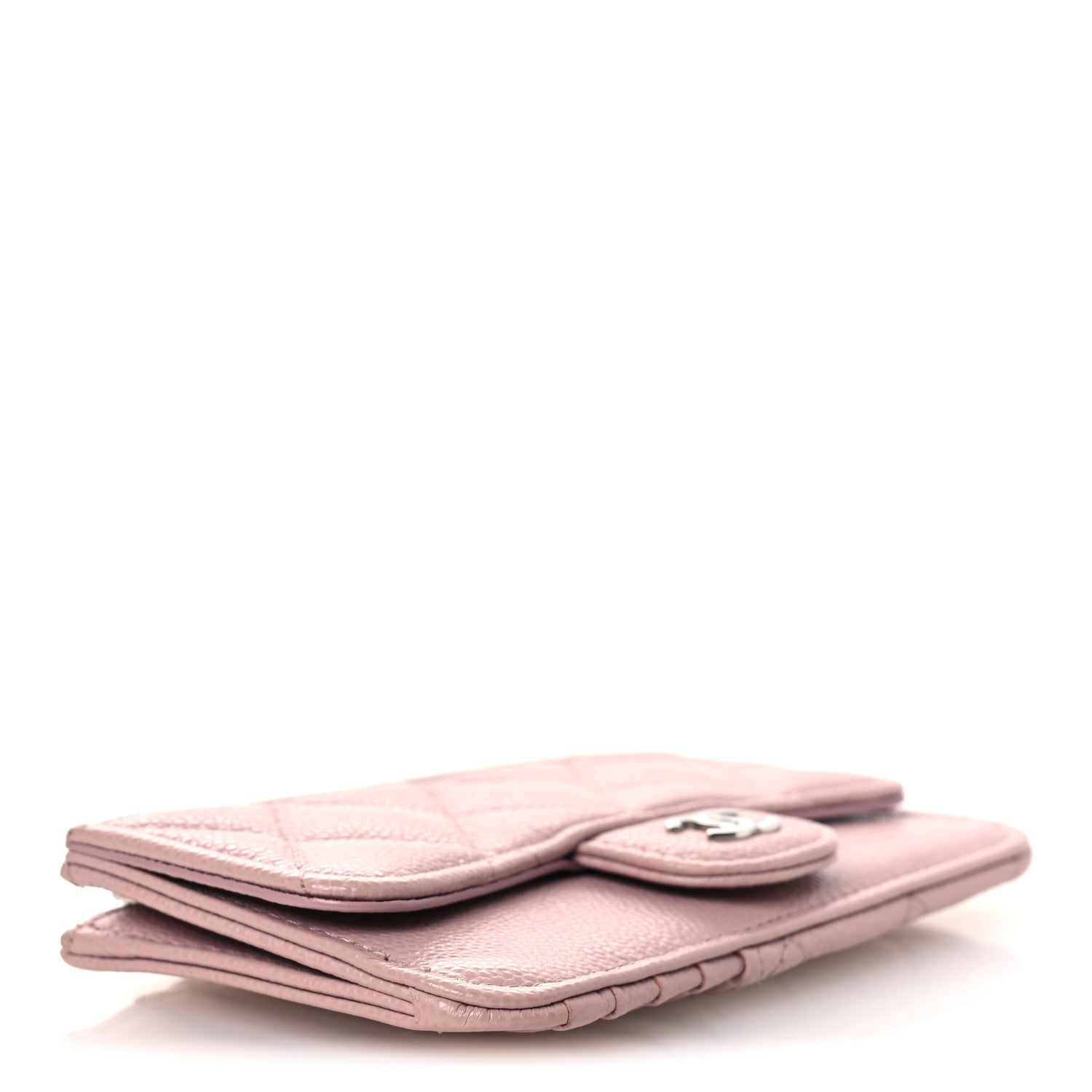 Chanel Caviar Quilted Flap Zip Card Holder Light Pink 4 of 10