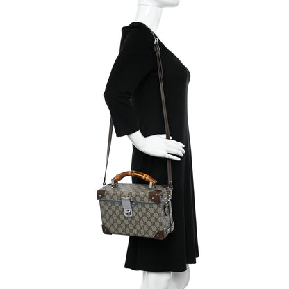 Gucci GG Supreme Monogram Globe-Trotter Beauty Case Brown 2 of 10