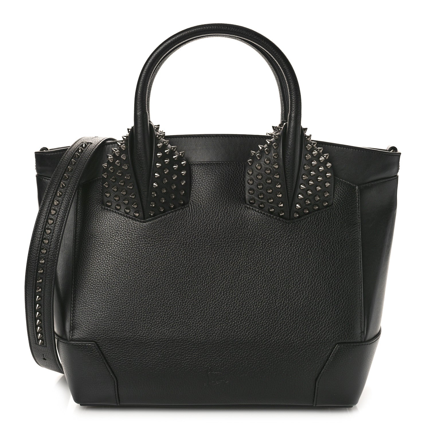 Christian Louboutin Grained Calfskin Spike Large Eloise Tote Black 1 of 9
