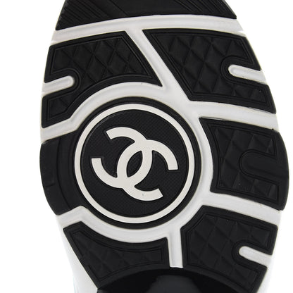 Chanel Calfskin Patent CC Sneakers 41 White Blue Yellow 6 of 14