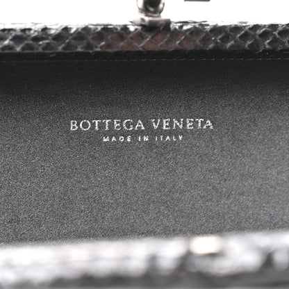 Bottega Veneta Satin Ayers Intreccio Impero Stretch Knot Clutch Black 6 of 6