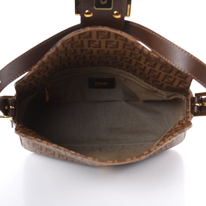 Fendi Zucchino Spalmati Vitello Forever Baguette Nocciola Castagna 5 of 9