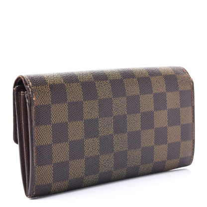 Louis Vuitton Damier Ebene Sarah Wallet 2 of 11