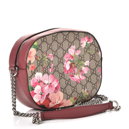 Gucci GG Supreme Monogram Blooms Mini Chain Shoulder Bag Beige Multicolor Dry Rose 3 of 8