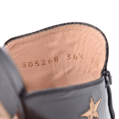 Gucci Goatskin Bee Star Embroidered Womens Princetown Slippers 36.5 Black 10 of 15