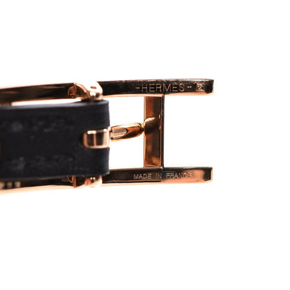 Hermes Chamonix Tadelakt Behapi Double Tour Reversible Bracelet T2 Black Fauve 4 of 6