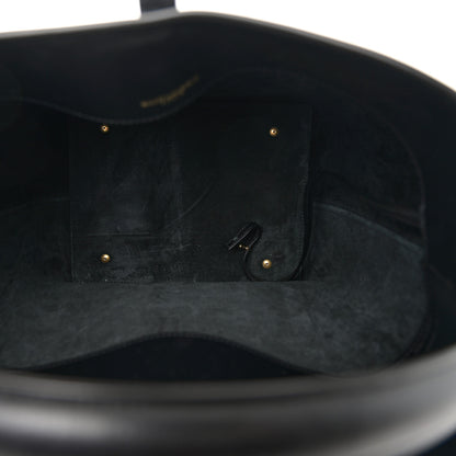 Saint Laurent Smooth Shiny Calfskin Monogram Le 37 Bucket Bag Black 6 of 11