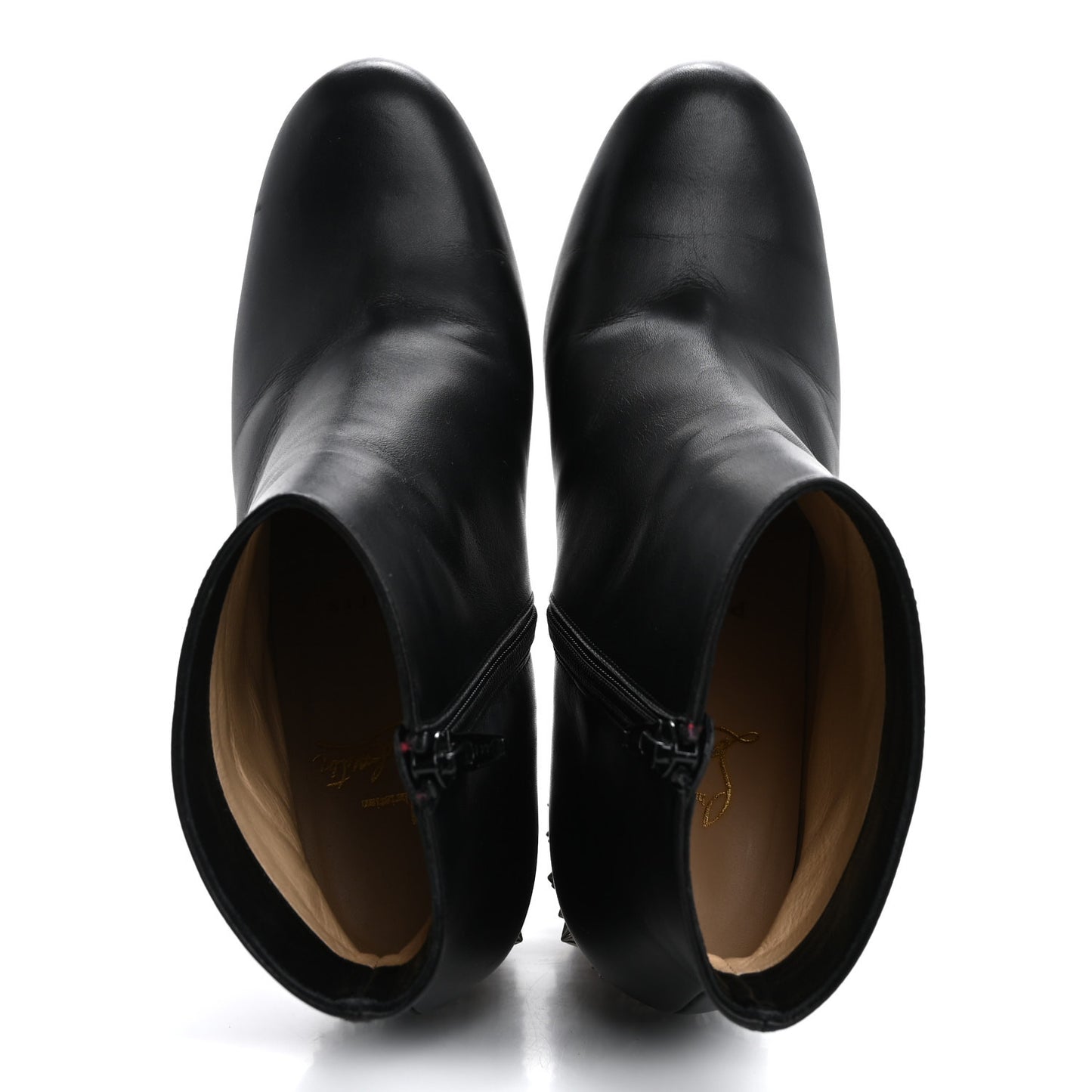 Smooth Calfskin Suzi Folk 85 Ankle Boots 37.5 Black