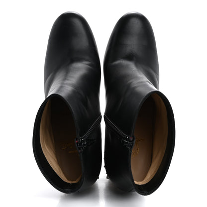 Christian Louboutin Smooth Calfskin Suzi Folk 85 Ankle Boots 37.5 Black 2 of 12