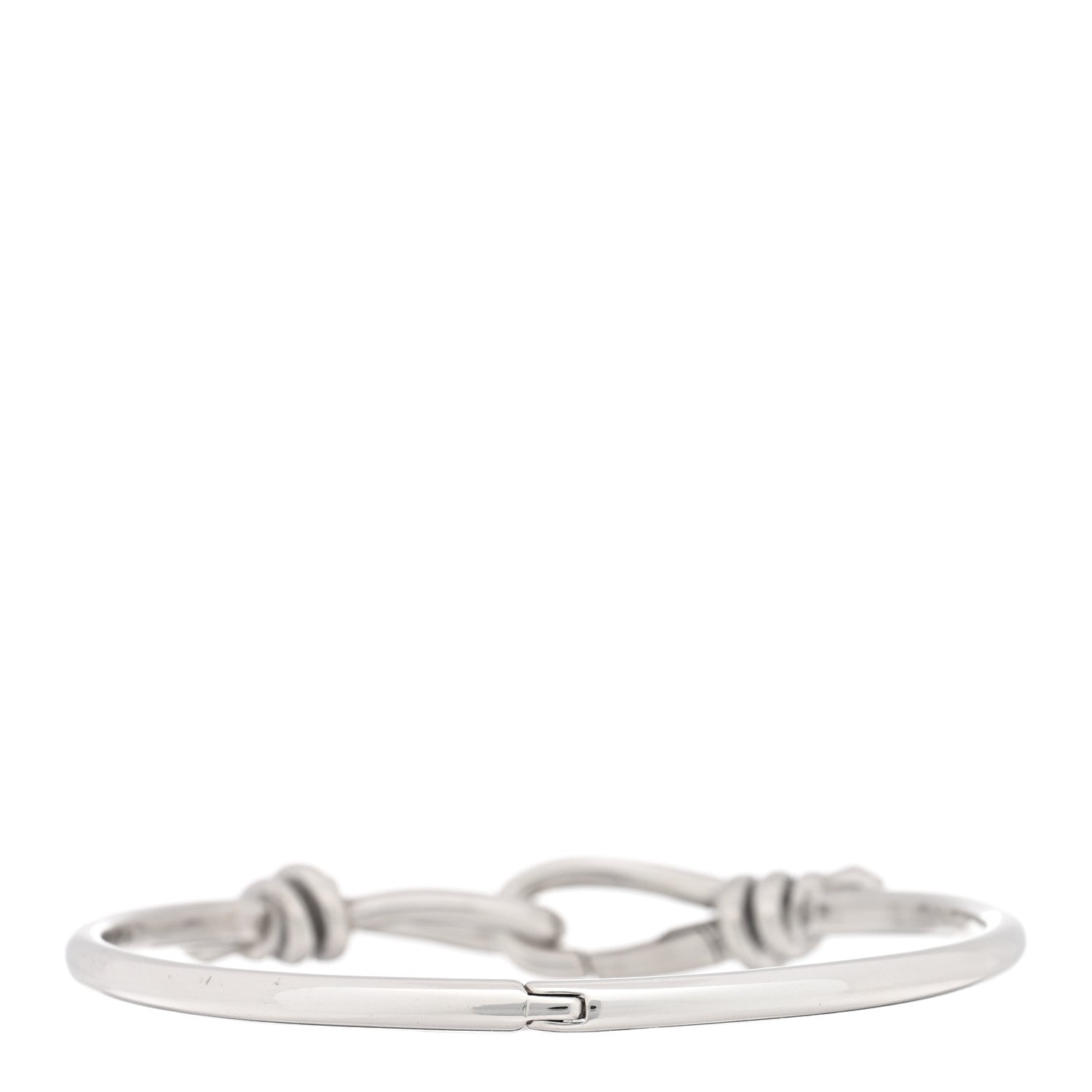 Tiffany Sterling Silver Paloma Picasso Knot Hinged Bangle Bracelet 2 of 4