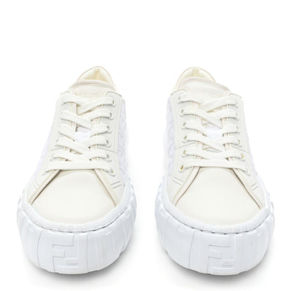 Fendi Velvet FF Calfskin Womens Fendi Force Low Top Sneakers 39 White 2 of 16