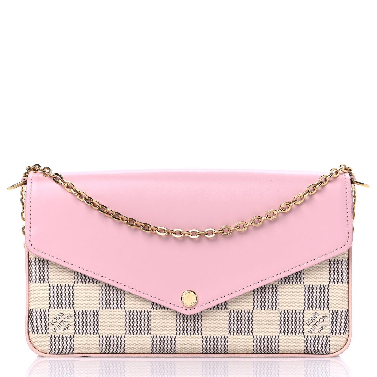 Damier Azur Calfskin Pochette Felicie Eau de Rose