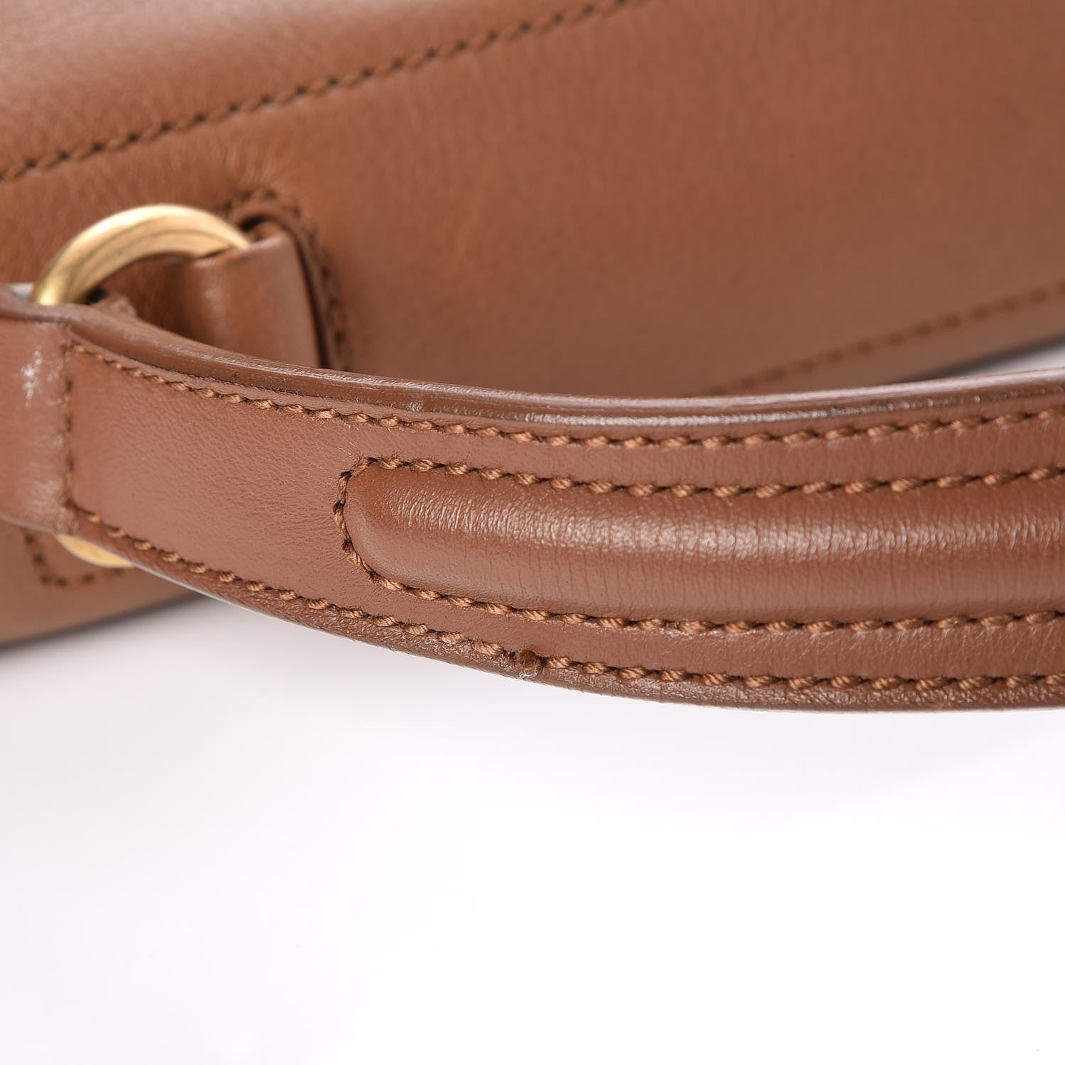 Saint Laurent Calfskin Canvas Medium Muse Two Brown 6 of 12